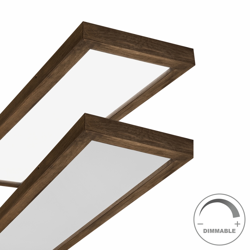 Brilagi - LED Hämardatav laevalgusti vannituppa WOODY FRAME LED/50W/230V tamm 120x30 cm 3000-6000K IP44 + kaugjuhtimispult