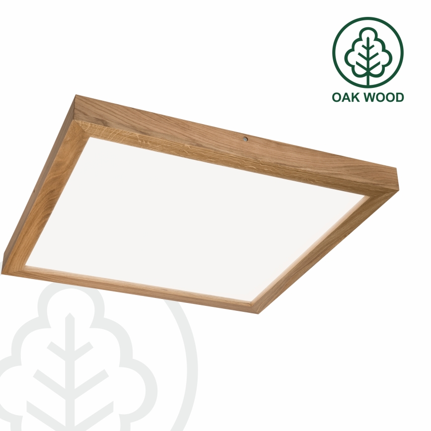 Brilagi - LED Hämardatav laevalgusti vannituppa WOODY FRAME LED/50W/230V tamm 60x60 cm 3000-6000K IP44 + kaugjuhtimispult