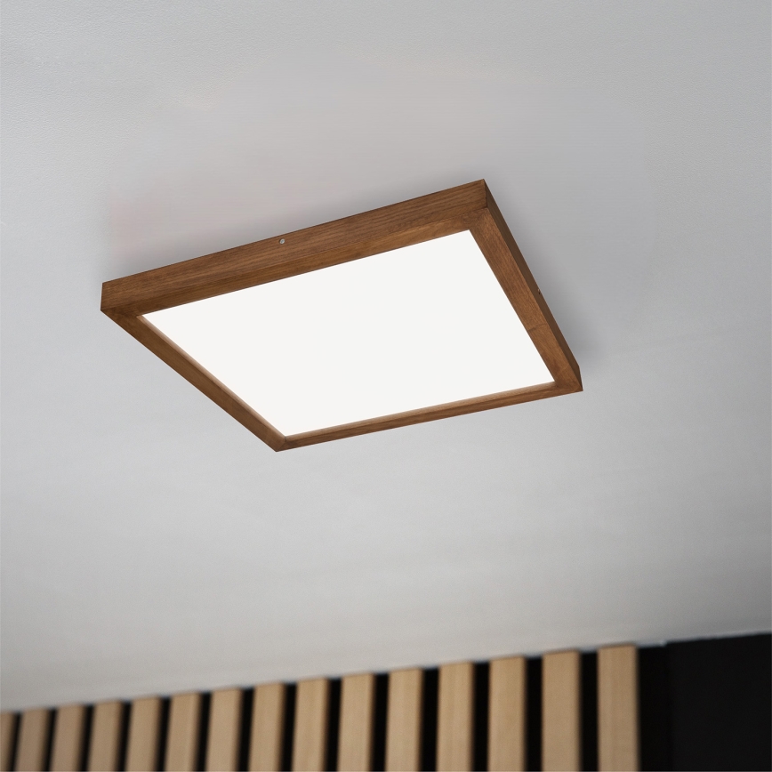 Brilagi - LED Hämardatav laevalgusti vannituppa WOODY FRAME LED/50W/230V tamm kirss 60x60 cm 3000-6000K IP44 + kaugjuhtimispult