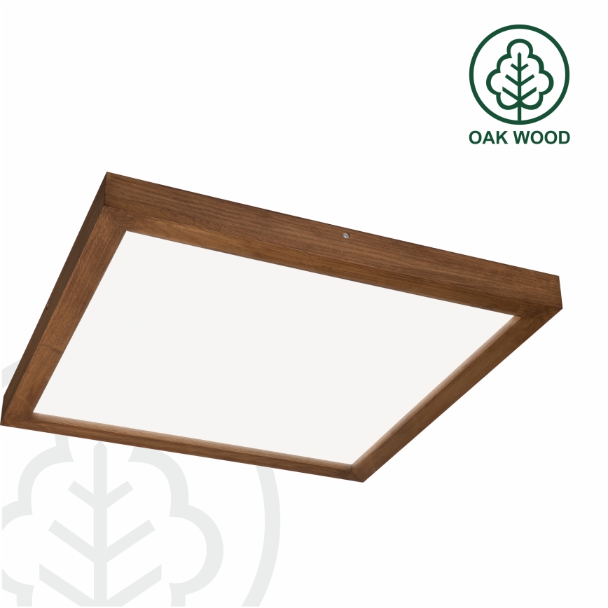 Brilagi - LED Hämardatav laevalgusti vannituppa WOODY FRAME LED/50W/230V tamm kirss 60x60 cm 3000-6000K IP44 + kaugjuhtimispult