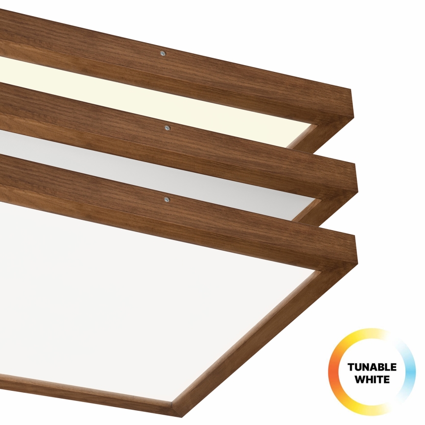 Brilagi - LED Hämardatav laevalgusti vannituppa WOODY FRAME LED/50W/230V tamm kirss 60x60 cm 3000-6000K IP44 + kaugjuhtimispult