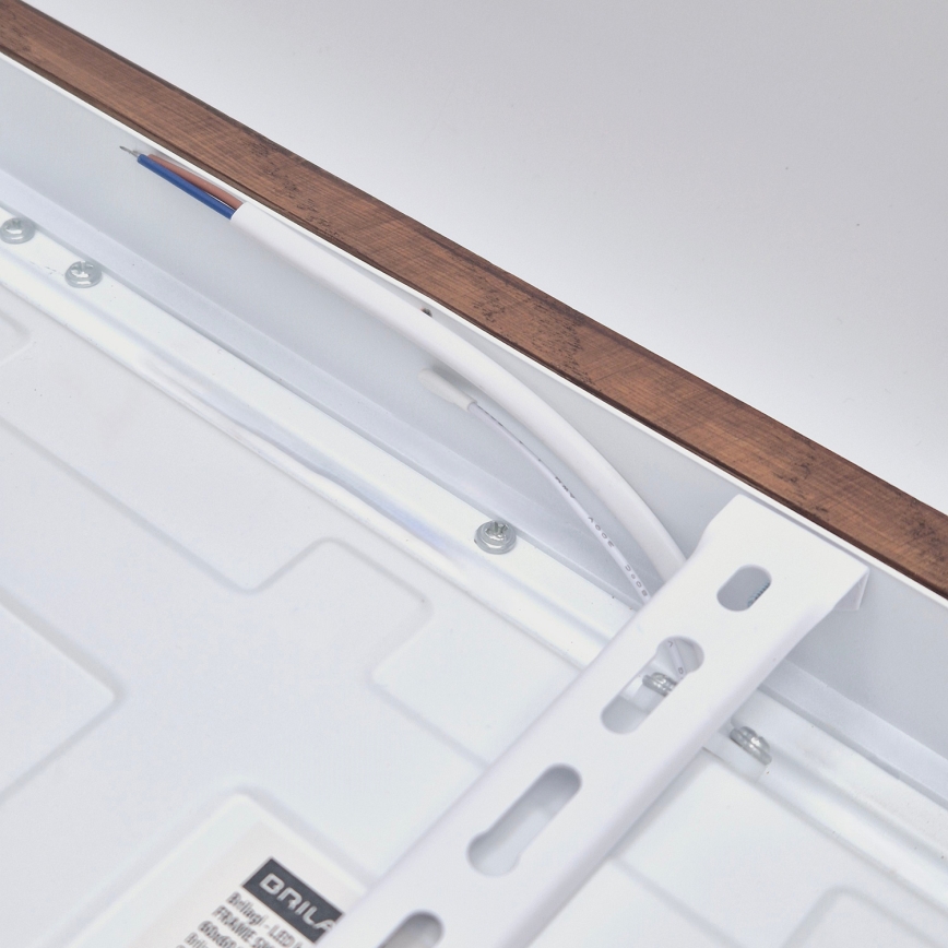 Brilagi - LED Hämardatav laevalgusti vannituppa WOODY FRAME LED/50W/230V tamm kirss 60x60 cm 3000-6000K IP44 + kaugjuhtimispult