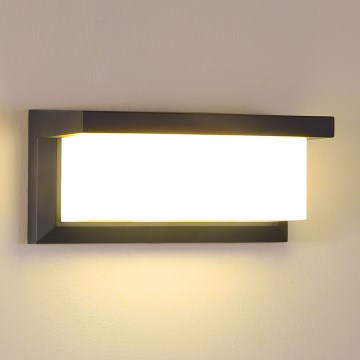 Brilagi - LED-hämardatav välisseinavalgusti BRICKY 1xE27/6W/230V 2700-6500K IP54 antratsiit