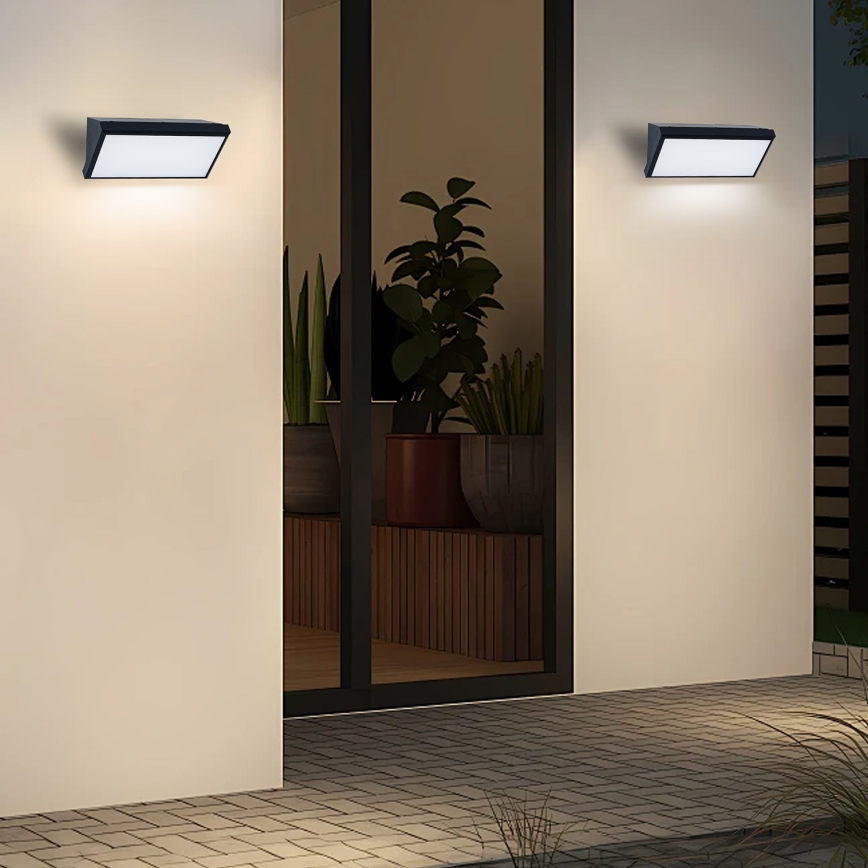Brilagi - LED hämardatav välisseinavalgusti TRIANGLE 1xE27/6W/230V 2700-6500K IP65 must