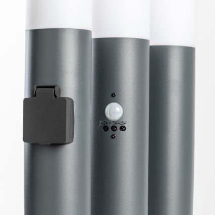 BRILAGI - LED hämardatav välisvalgusti pistikupesaga ELIA 1xE27/6W/230V 2700-6500K IP44 Wi-Fi 50 cm antratsiit