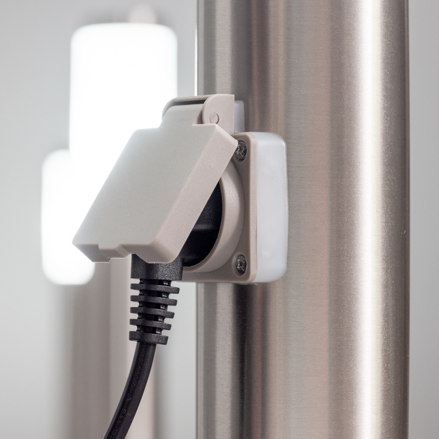 BRILAGI - LED hämardatav välisvalgusti pistikupesaga ELIA 1xE27/6W/230V 2700-6500K IP44 Wi-Fi 50 cm mattkroom