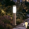 BRILAGI - LED hämardatav välisvalgusti pistikupesaga ELIA 1xE27/6W/230V 2700-6500K IP44 Wi-Fi 50 cm mattkroom