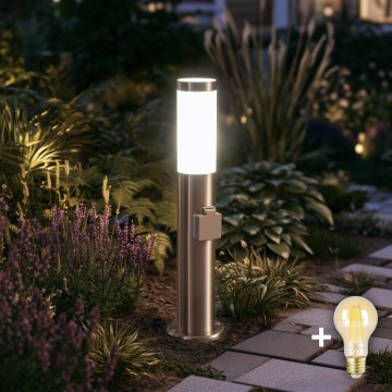 BRILAGI - LED hämardatav välisvalgusti pistikupesaga ELIA 1xE27/6W/230V 2700-6500K IP44 Wi-Fi 50 cm mattkroom