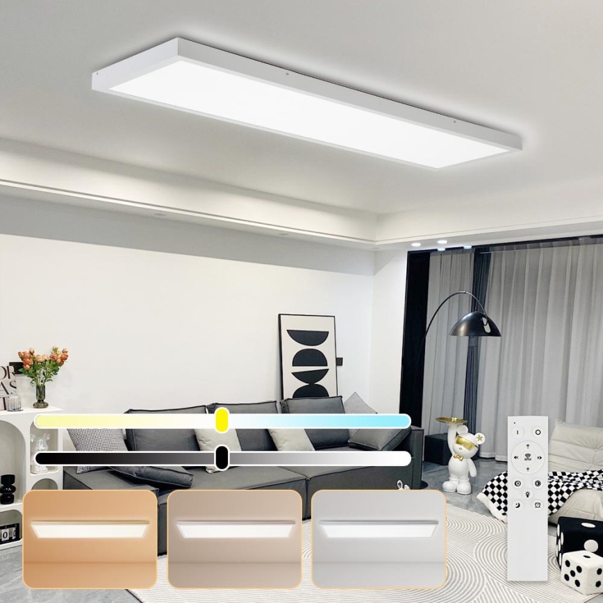 Brilagi - LED hämardatav vannitoa laelamp FRAME SMART LED/50W/230V 120x30 cm 3000-6000K IP44 valge + kaugjuhtimispult