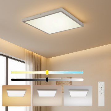 Brilagi - LED hämardatav vannitoa laevalgusti FRAME SMART LED/50W/230V 60x60 cm 3000-6000K IP44 hõbedane + kaugjuhtimispult