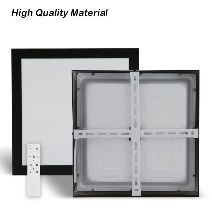 Brilagi - Hämardatav LED-vannitoa laevalgusti FRAME SMART LED/24W/230V 30x30 cm 3000-6000K IP44 must + kaugjuhtimispult