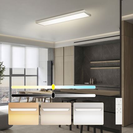 Brilagi - hämardatav LED-vannitoa laevalgusti FRAME SMART LED/50W/230V 120x30 cm 3000-6000K IP44 hõbedane + kaugjuhtimispult