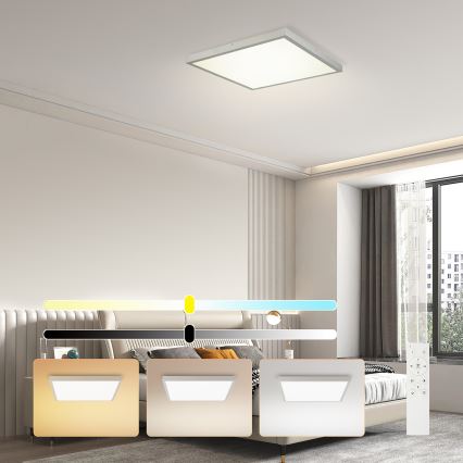 Brilagi - LED hämardatav vannitoa laevalgusti FRAME SMART LED/50W/230V 60x60 cm 3000-6000K IP44 hõbedane + kaugjuhtimispult