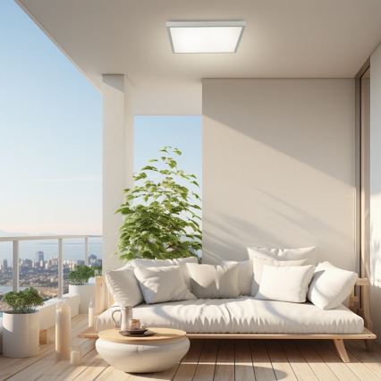 Brilagi - LED hämardatav vannitoa laevalgusti FRAME SMART LED/50W/230V 60x60 cm 3000-6000K IP44 hõbedane + kaugjuhtimispult
