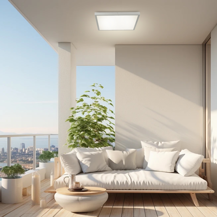 Brilagi - LED hämardatav vannitoa laevalgusti FRAME SMART LED/50W/230V 60x60 cm 3000-6000K IP44 hõbedane + kaugjuhtimispult