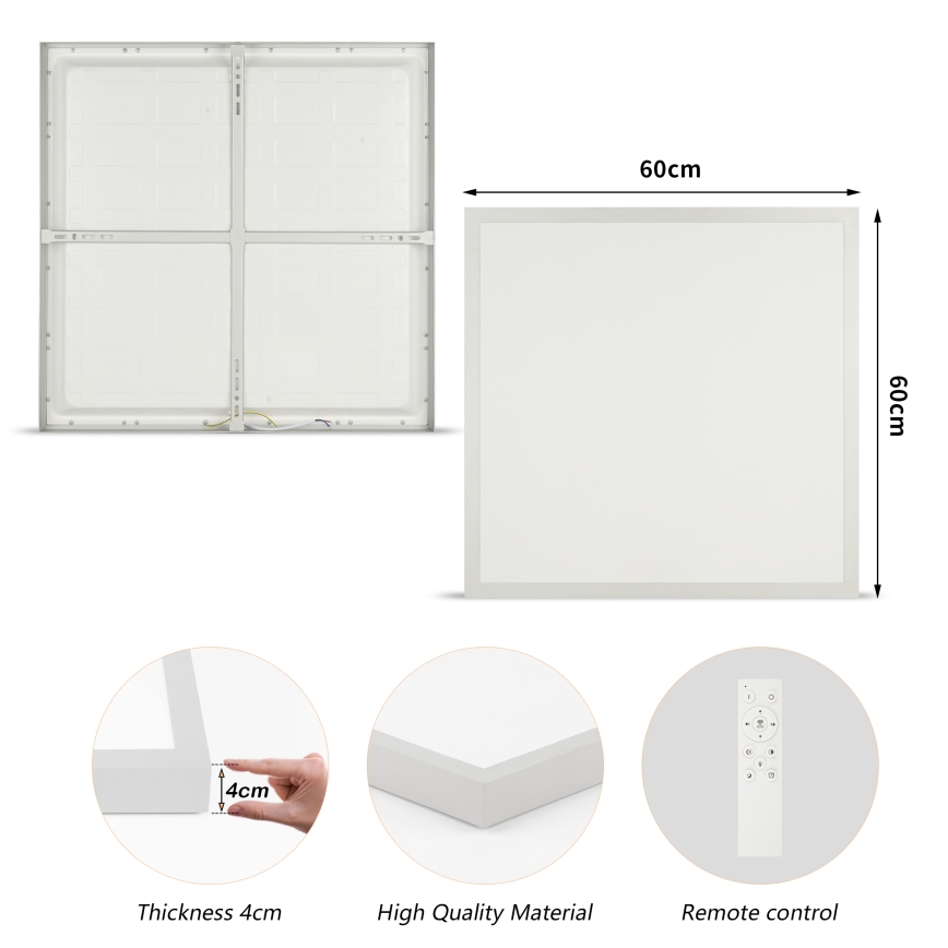 Brilagi - LED hämardatav vannitoa laevalgusti FRAME SMART LED/50W/230V 60x60 cm 3000-6000K IP44 hõbedane + kaugjuhtimispult