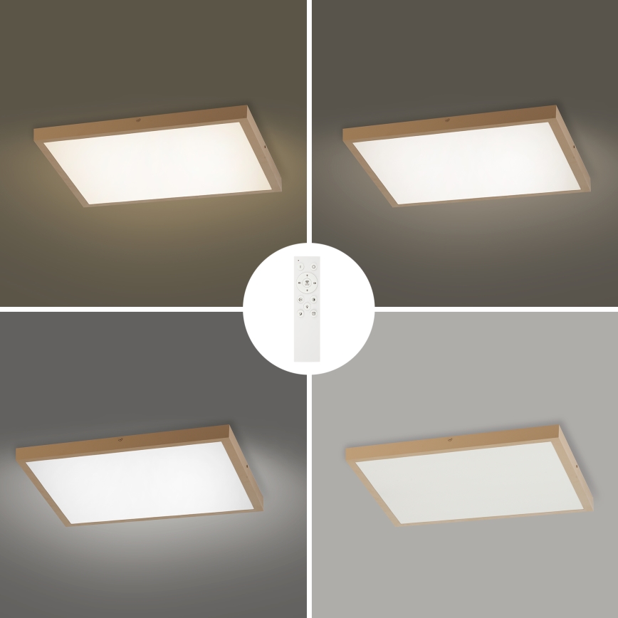 Brilagi - LED hämardatav vannitoa laelamp FRAME SMART LED/50W/230V 60x60 cm 3000-6000K IP44 beež + kaugjuhtimispult