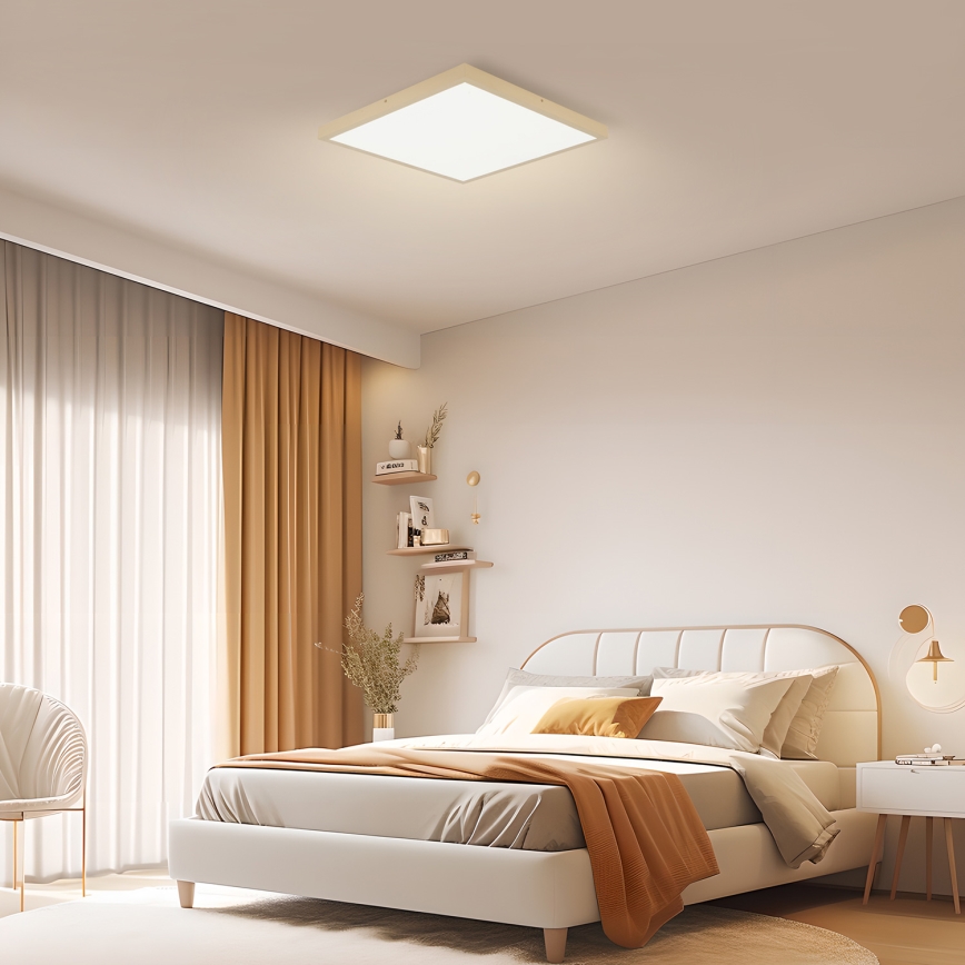 Brilagi - LED hämardatav vannitoa laelamp FRAME SMART LED/50W/230V 60x60 cm 3000-6000K IP44 beež + kaugjuhtimispult