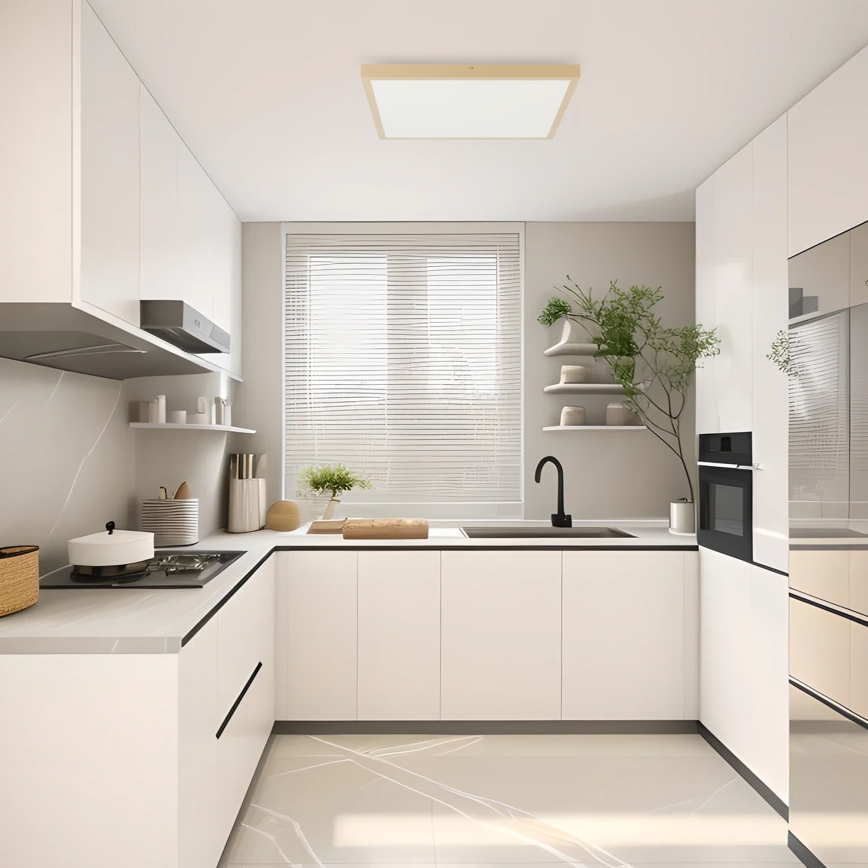 Brilagi - LED hämardatav vannitoa laelamp FRAME SMART LED/50W/230V 60x60 cm 3000-6000K IP44 beež + kaugjuhtimispult