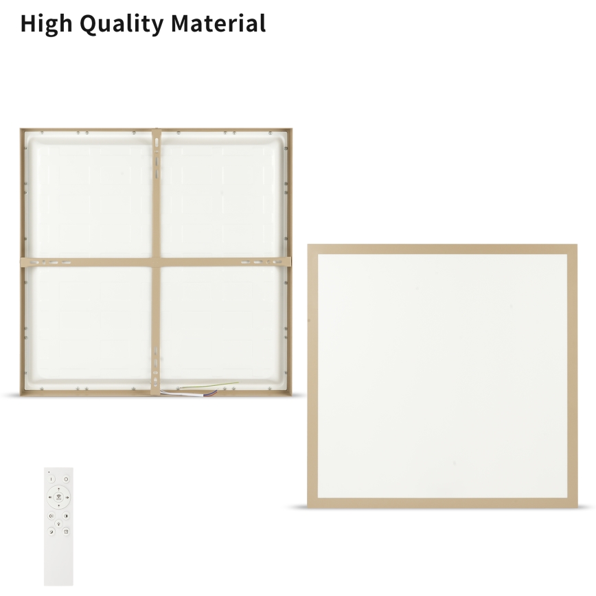 Brilagi - LED hämardatav vannitoa laelamp FRAME SMART LED/50W/230V 60x60 cm 3000-6000K IP44 beež + kaugjuhtimispult