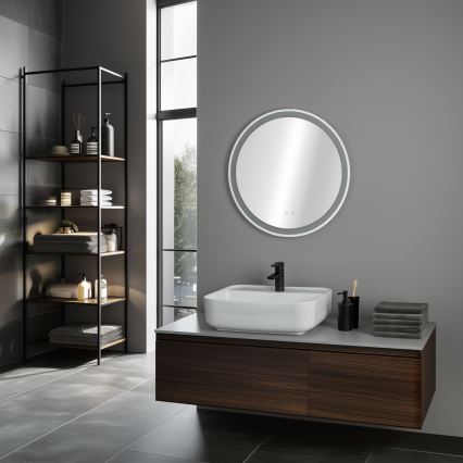 Brilagi - LED vannitoa soojendusega peegel AVA ECO LED/11,5W/230V läbimõõt 60 cm IP44 CRI 90 hämardatav + CCT