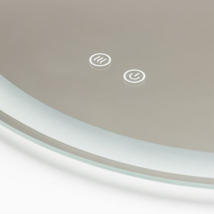 Brilagi - LED vannitoa soojendusega peegel AVA ECO LED/11,5W/230V läbimõõt 60 cm IP44 CRI 90 hämardatav + CCT