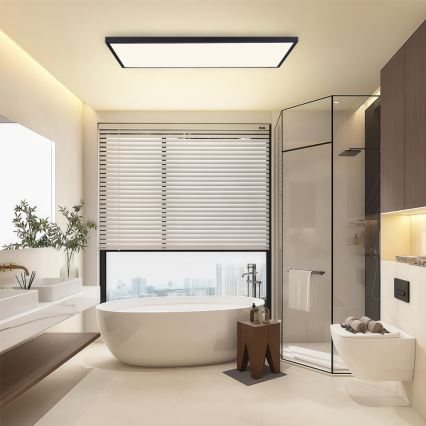 Brilagi - LED-hämardatav vannitoa laevalgusti FRAME SMART LED/96W/230V 120x60 cm 3000-6000K IP44 must + kaugjuhtimispult