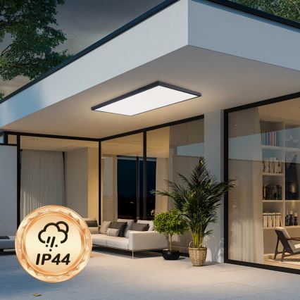 Brilagi - LED-hämardatav vannitoa laevalgusti FRAME SMART LED/96W/230V 120x60 cm 3000-6000K IP44 must + kaugjuhtimispult