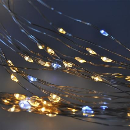 Brilagi - LED jõulukardin 300xLED/8 funktsiooniga/3xAA/USB 1,2m soe valge