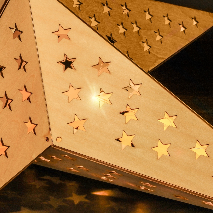 Brilagi - LED jõulukaunistus LED/2xAA 59x55 cm täht