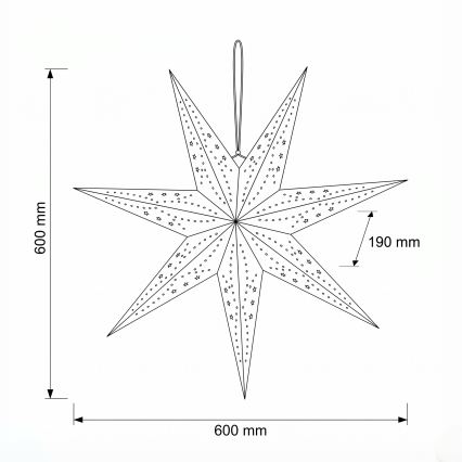 BRILAGI - LED jõulukaunistus LED/2xAA 60 cm täht