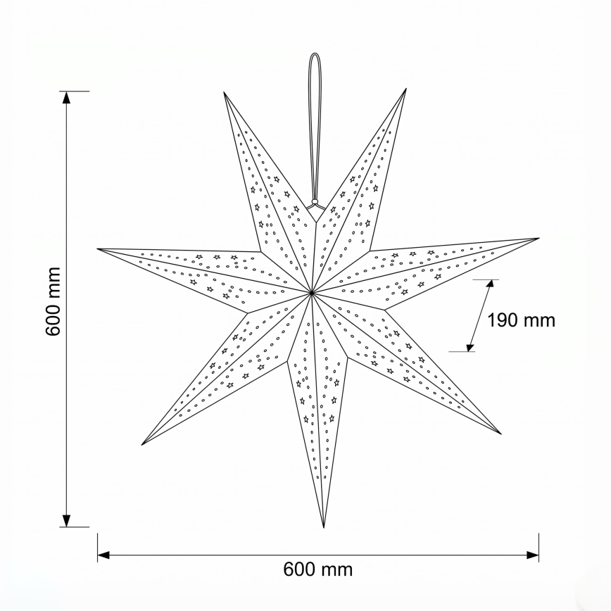 BRILAGI - LED jõulukaunistus LED/2xAA 60 cm täht