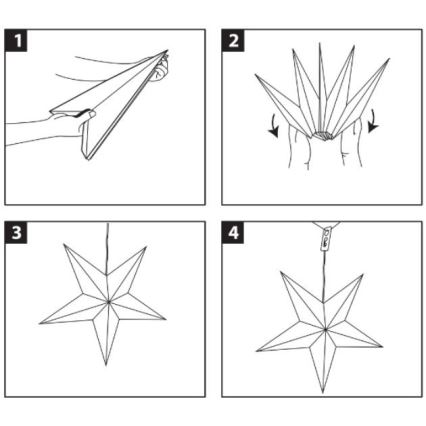 Brilagi - LED jõulukaunistus LED/2xAA 70 cm täht