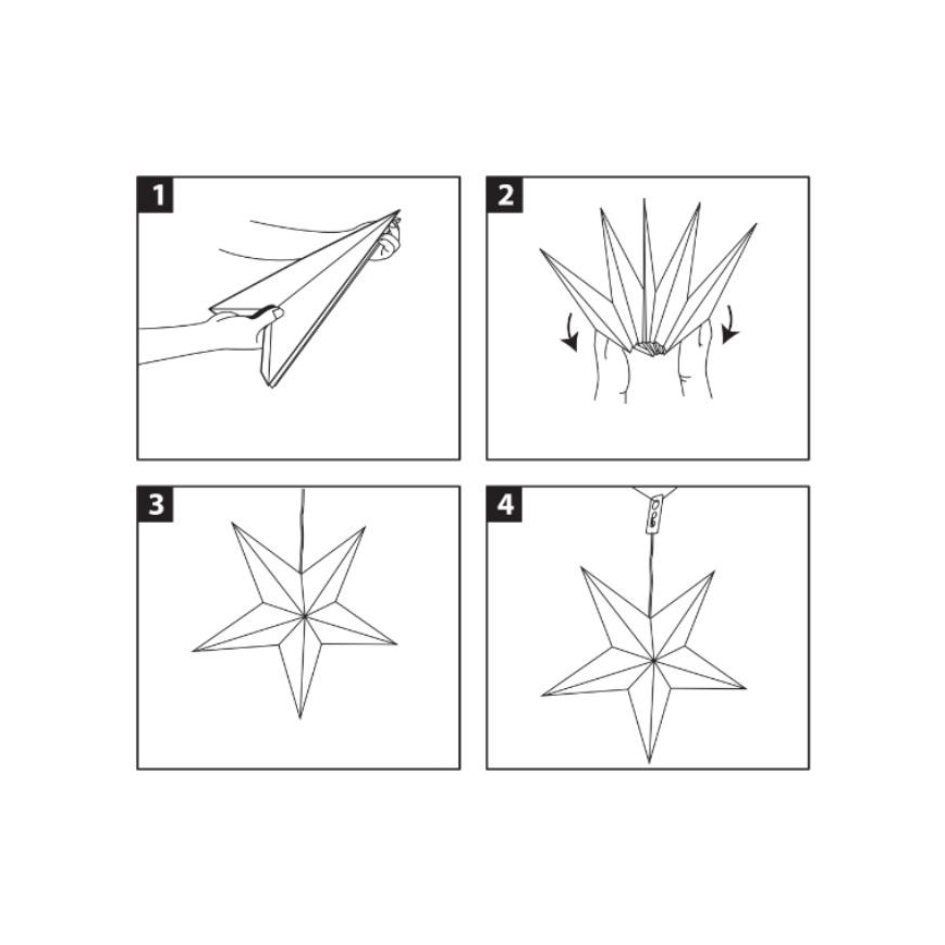 Brilagi - LED jõulukaunistus LED/2xAA 70 cm täht