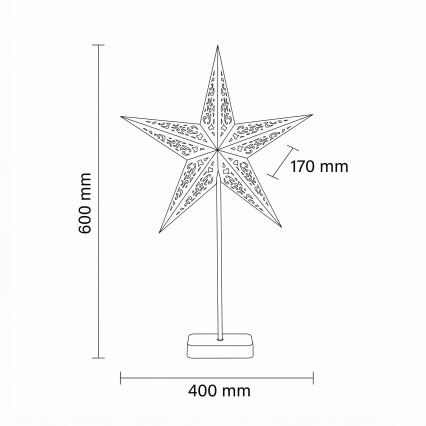 BRILAGI - LED jõulukaunistus LED/3xAA 60x40 cm täht