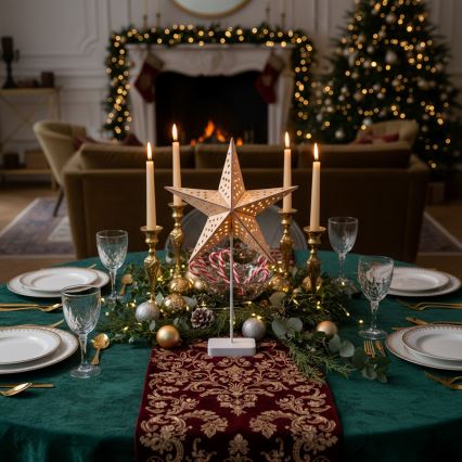 Brilagi - LED jõulukaunistus LED/3xAA 62x40 cm täht