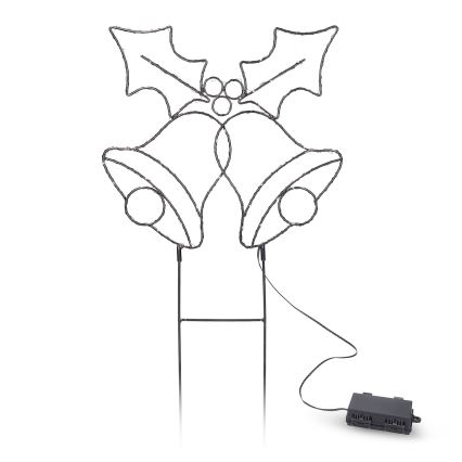 Brilagi - LED jõulukaunistus LED/3xAA IP44 kellukesed