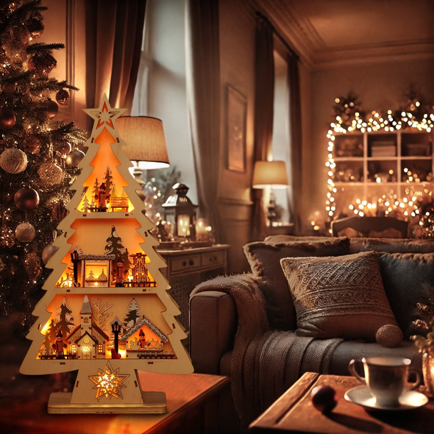 Brilagi - LED jõulukaunistus LED/3xAA kuusk