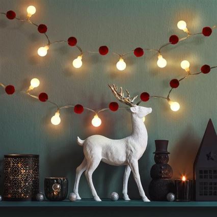 Brilagi - LED jõulukett 20xLED/2xAA 1,8m soe valge