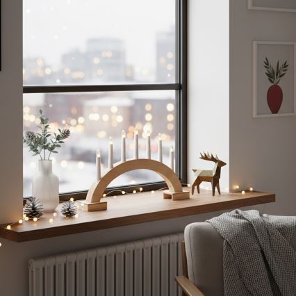 Brilagi - LED jõuluküünlahoidja 7xLED/2xAA 28x45 cm