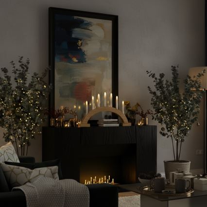 Brilagi - LED jõuluküünlahoidja 7xLED/2xAA 28x45 cm