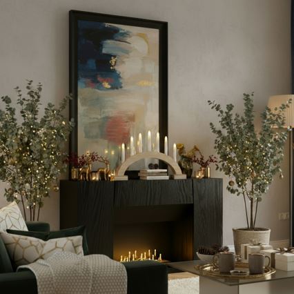 Brilagi - LED jõuluküünlahoidja 7xLED/2xAA 28x45 cm