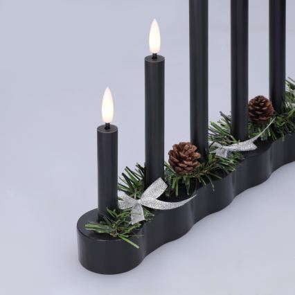 BRILAGI - LED jõuluküünlahoidja 7xLED/2xAA must