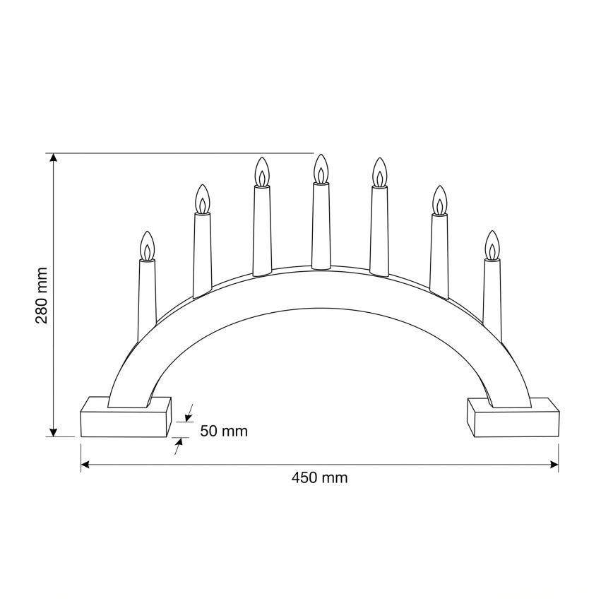 BRILAGI - LED jõuluküünlahoidja 7xLED/2xAA valge