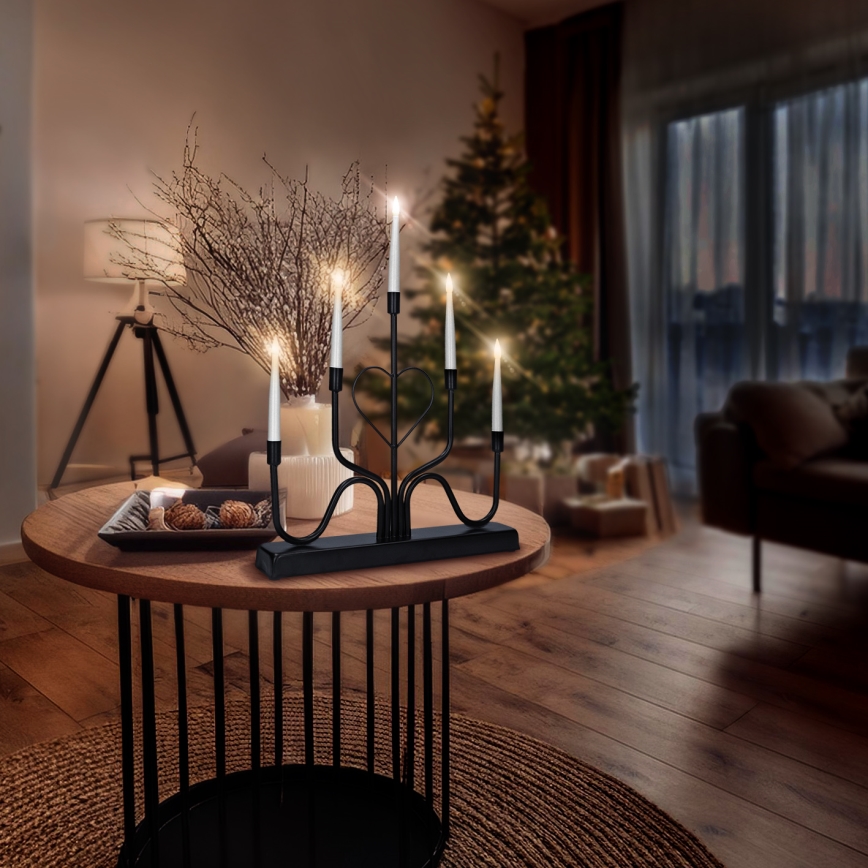 Brilagi - LED jõuluküünlahoidja LED/2xAA must