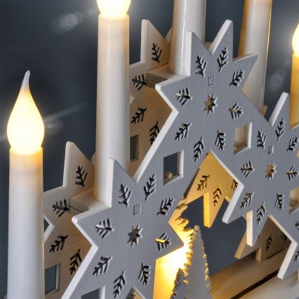 BRILAGI - LED jõuluküünlajalg 5xLED/2xAA valge