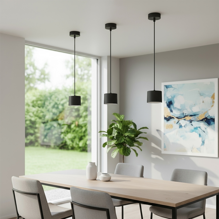 Brilagi - LED kaabliga ripatsvalgusti STRIPY 1xGX53/15W/230V must