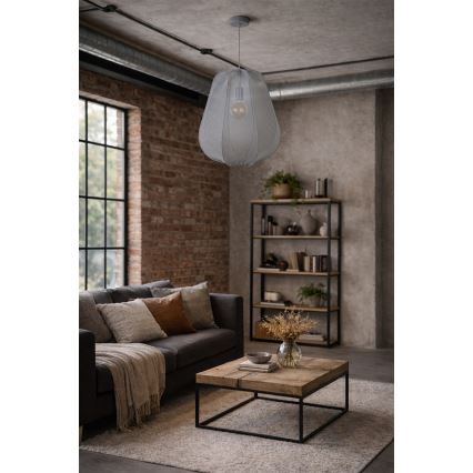 Brilagi - LED-kaabliga rippvalgusti ARVEN 1xE27/8W/230V, läbimõõt 37 cm, hall