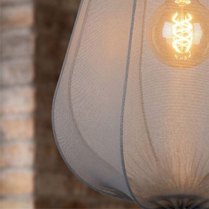 Brilagi - LED-kaabliga rippvalgusti ARVEN 1xE27/8W/230V, läbimõõt 37 cm, hall