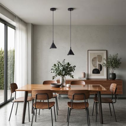 BRILAGI - LED Kaabliga rippvalgusti CONE SINGLE 1xGX53/15W/230V must